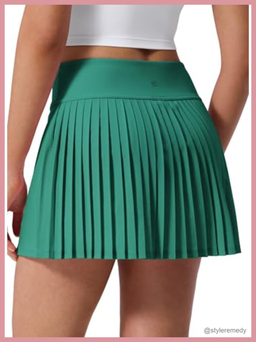 Women's High Waisted Pleated Tennis Skort with Built-in Shorts and Pockets